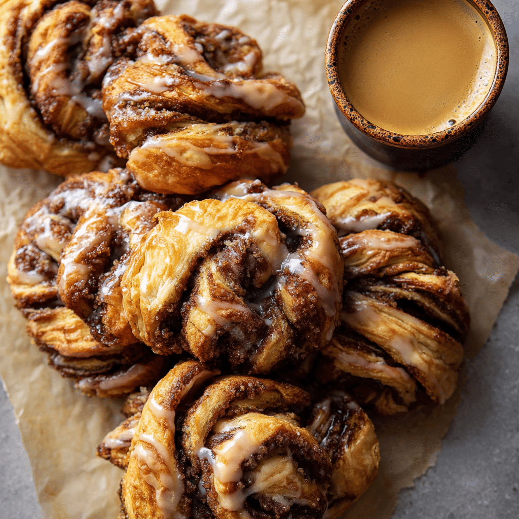 Cinnamon Knots with Coffee Icing Recipe - Recipe Image