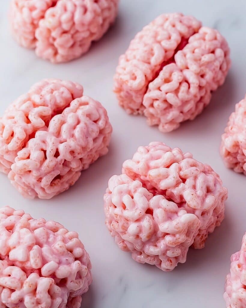 Marshmallow Rice Krispies Halloween Brains Recipe