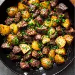 Garlic Butter Steak Bites and Potatoes Recipe