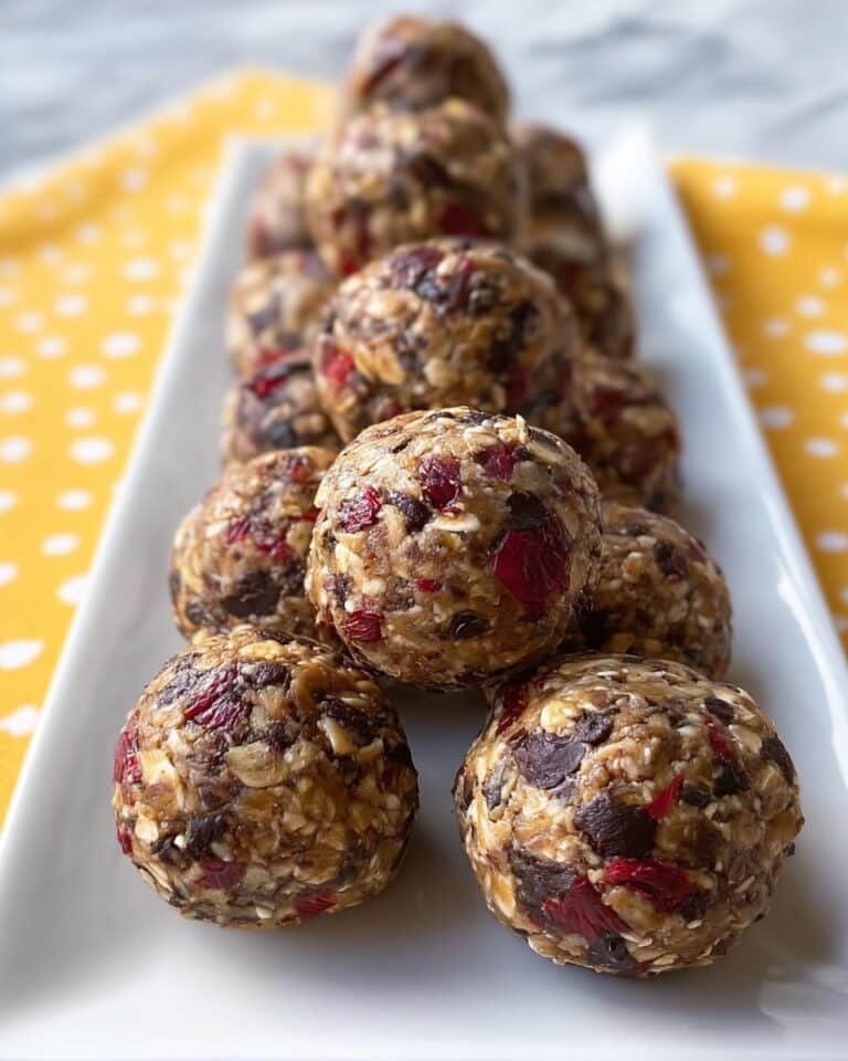 Cranberry, Chocolate, and Peanut Butter Protein Balls Recipe
