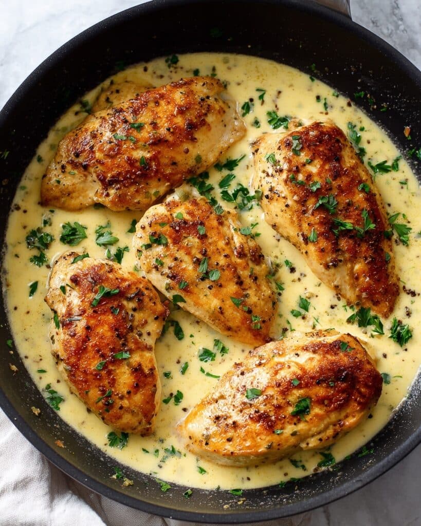 Creamy Garlic Butter Parmesan Chicken Recipe