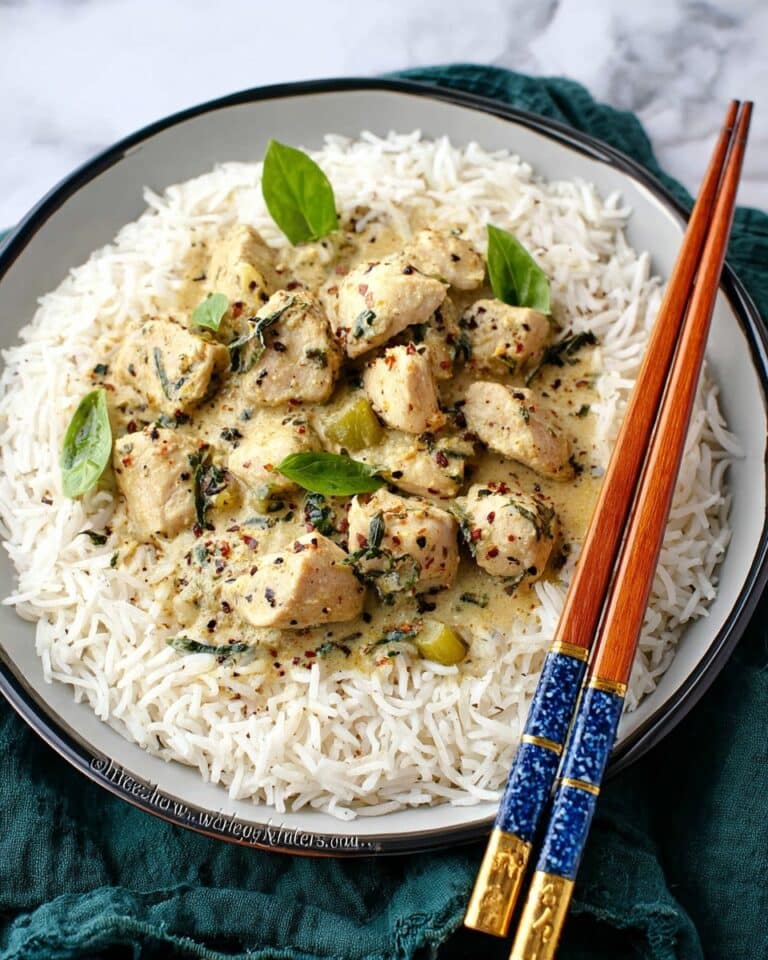 Basil Chicken with Coconut Curry Sauce Recipe