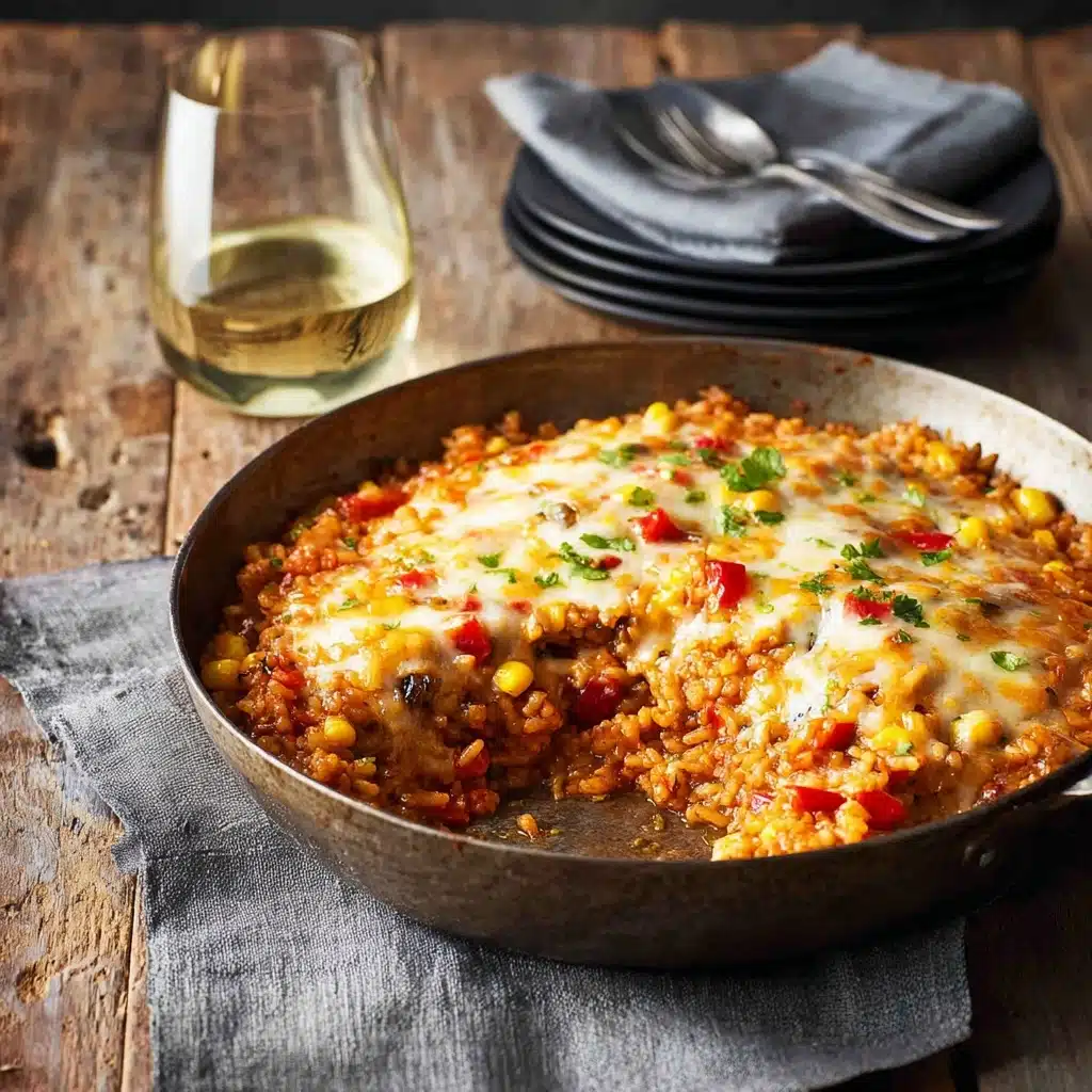 One Pot Chicken Enchilada Rice Casserole Recipe