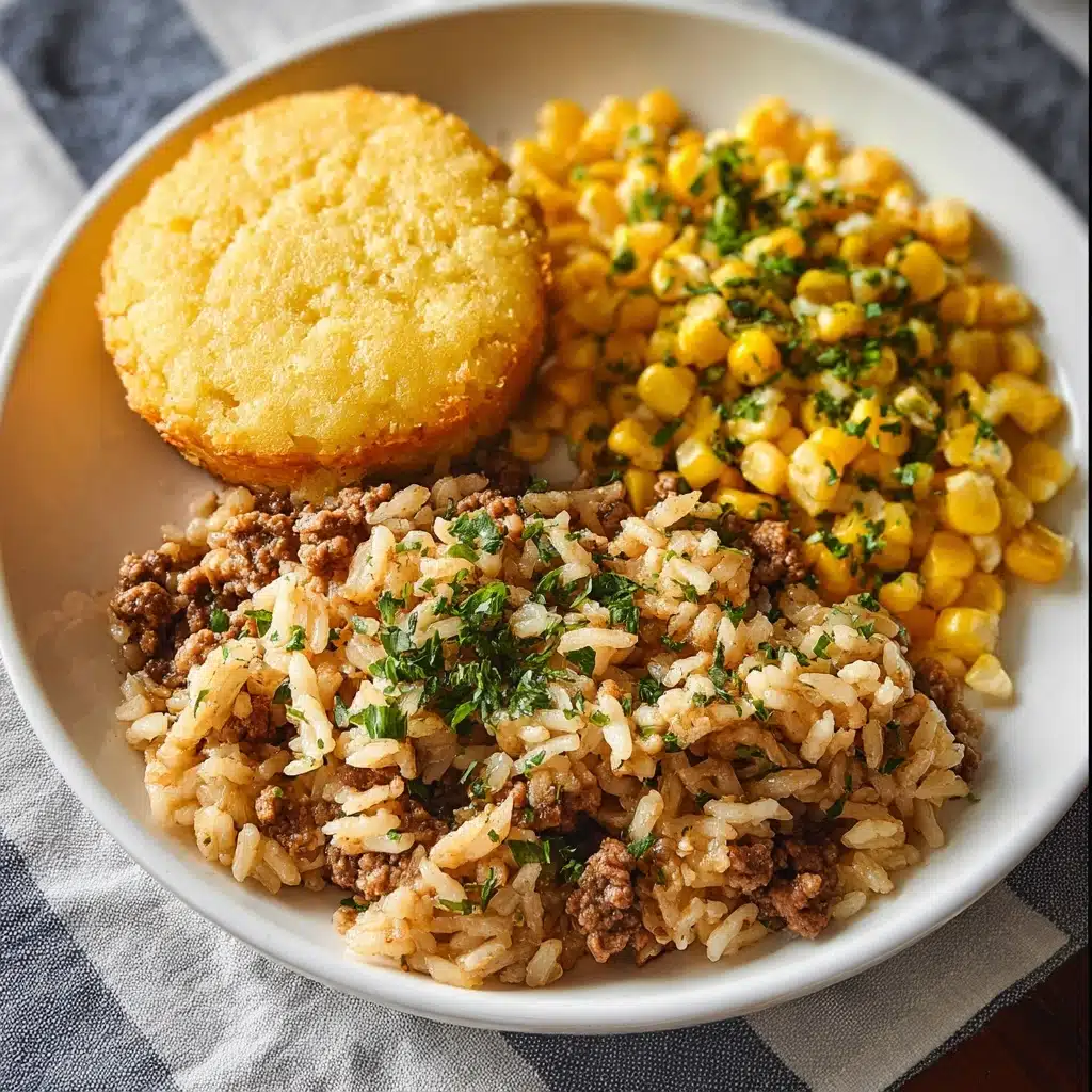 French Onion Ground Beef and Rice Casserole Recipe - Recipe Image