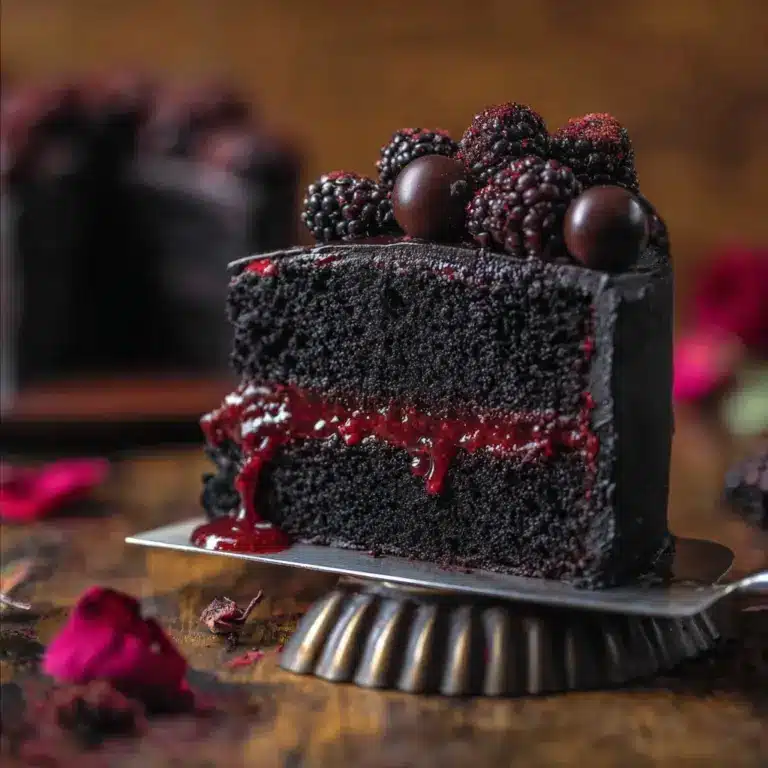 Spooky Black Velvet Halloween Cake Recipe