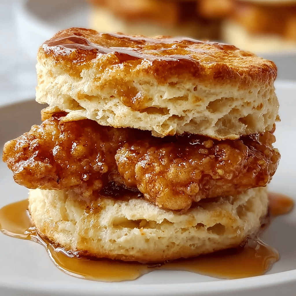 Hot Honey Chicken Biscuits Recipe - Recipe Image