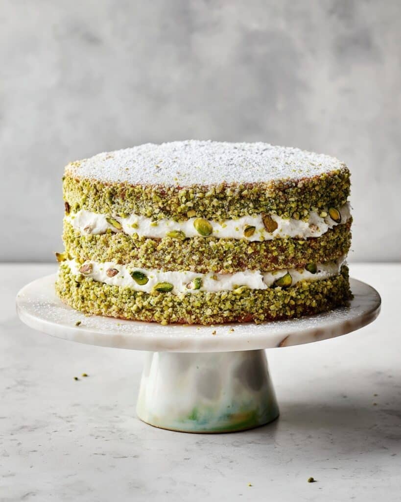Pistachio Cannoli Cake Recipe