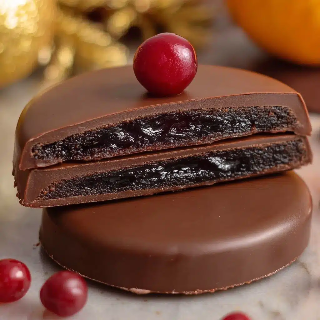 Dark Chocolate Covered Cranberry Sauce Bites Recipe - Recipe Image