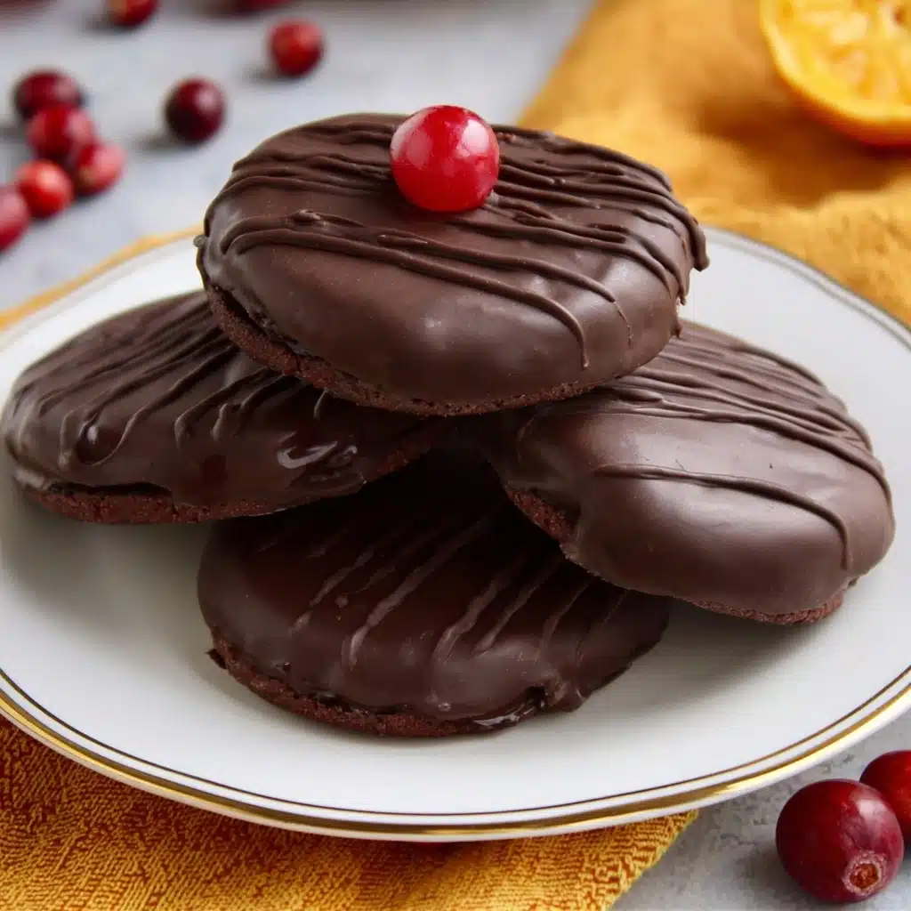 Dark Chocolate Covered Cranberry Sauce Bites Recipe - Recipe Image