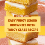 Easy Fudgy Lemon Brownies Recipe