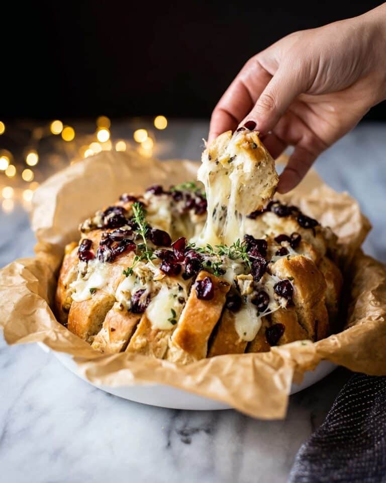 Cranberry Brie Pull Apart Bread Recipe