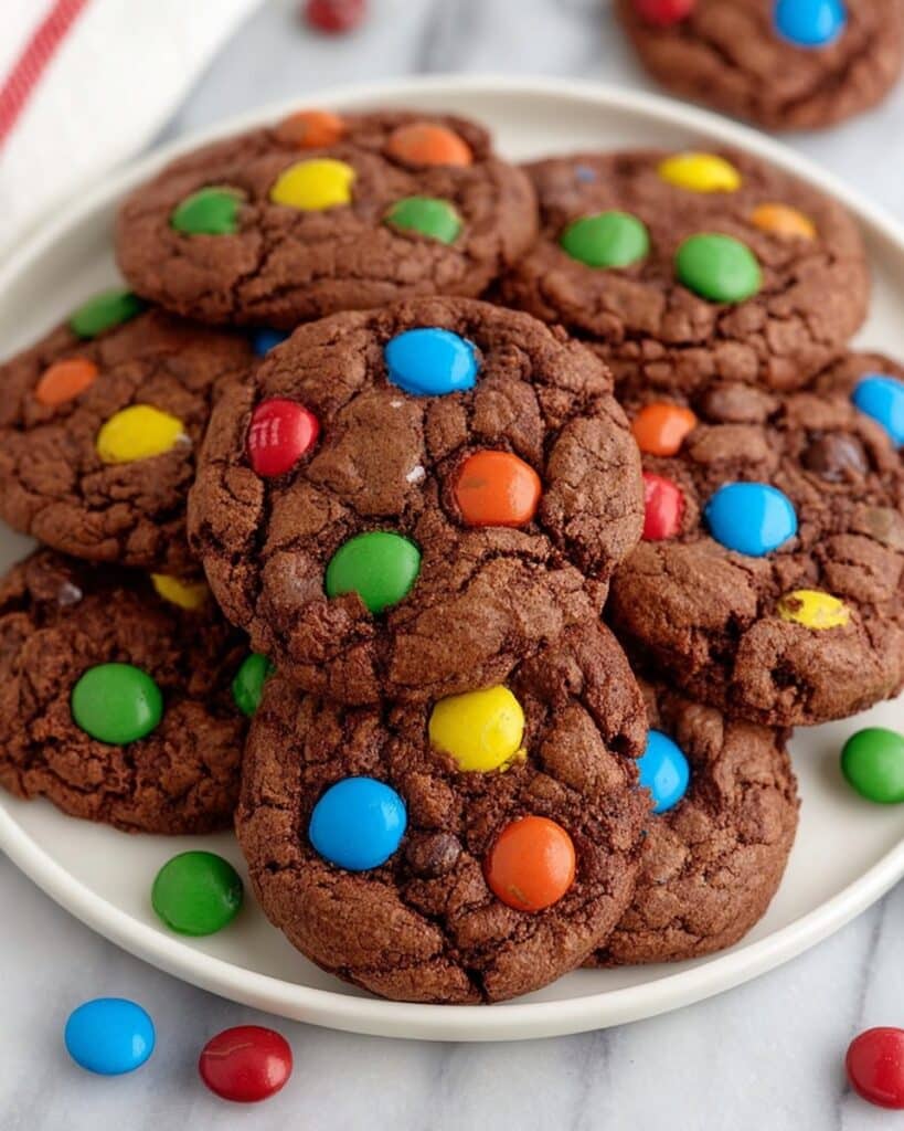Soft and Chewy Chocolate M&M Cookies Recipe