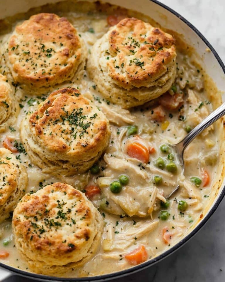 Chicken Pot Pie with Biscuits Recipe