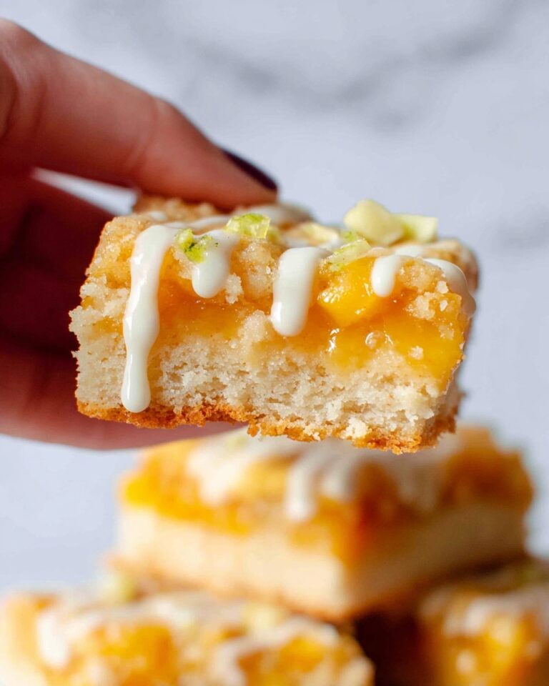 Coconut Mango Bars with Lime Glaze Recipe