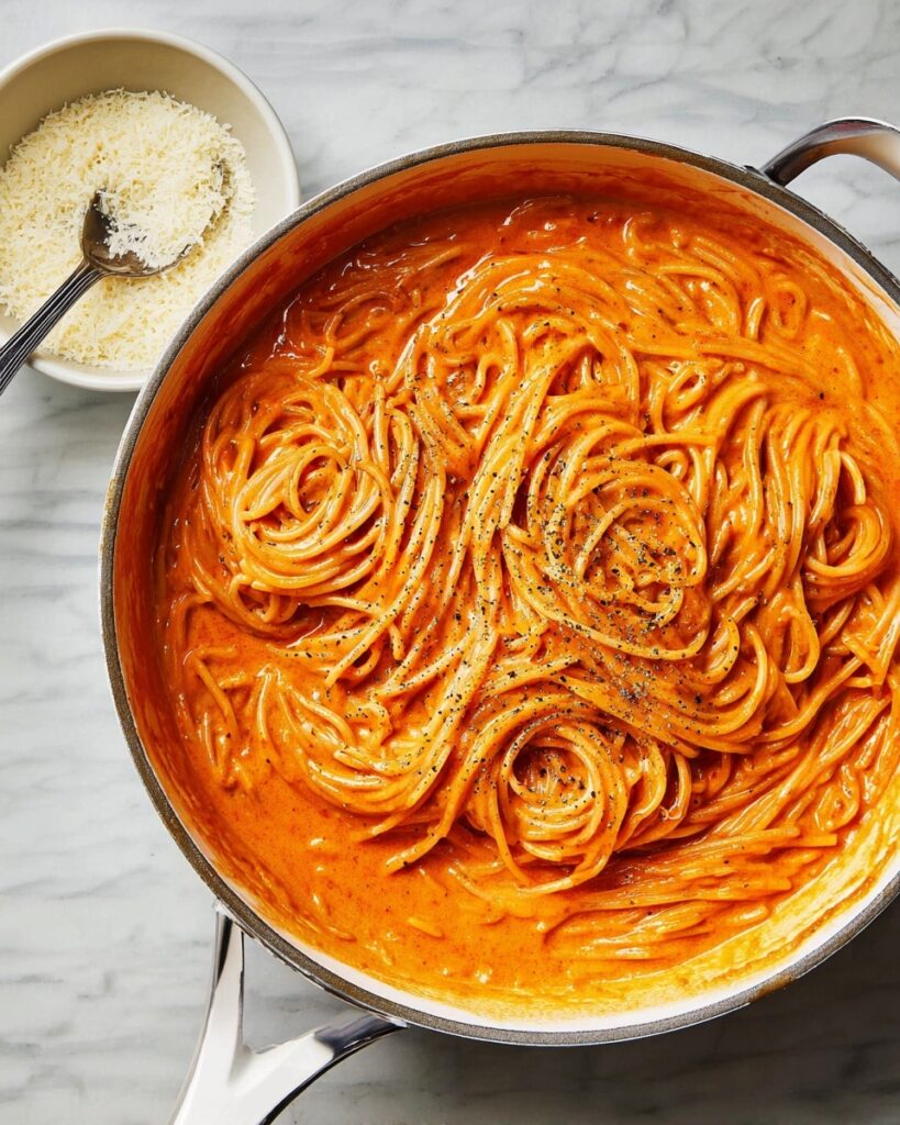 Creamy Tomato Spaghetti with Preserved Lemon Recipe