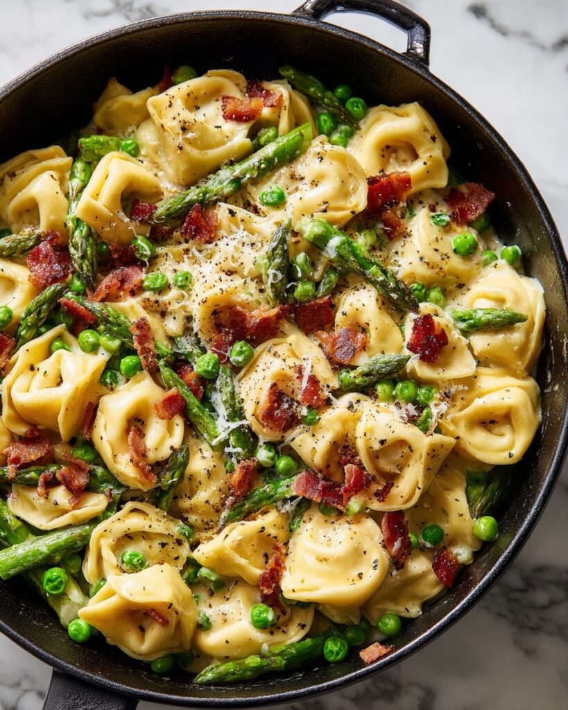 One-Pot Tortellini with Prosciutto and Peas Recipe