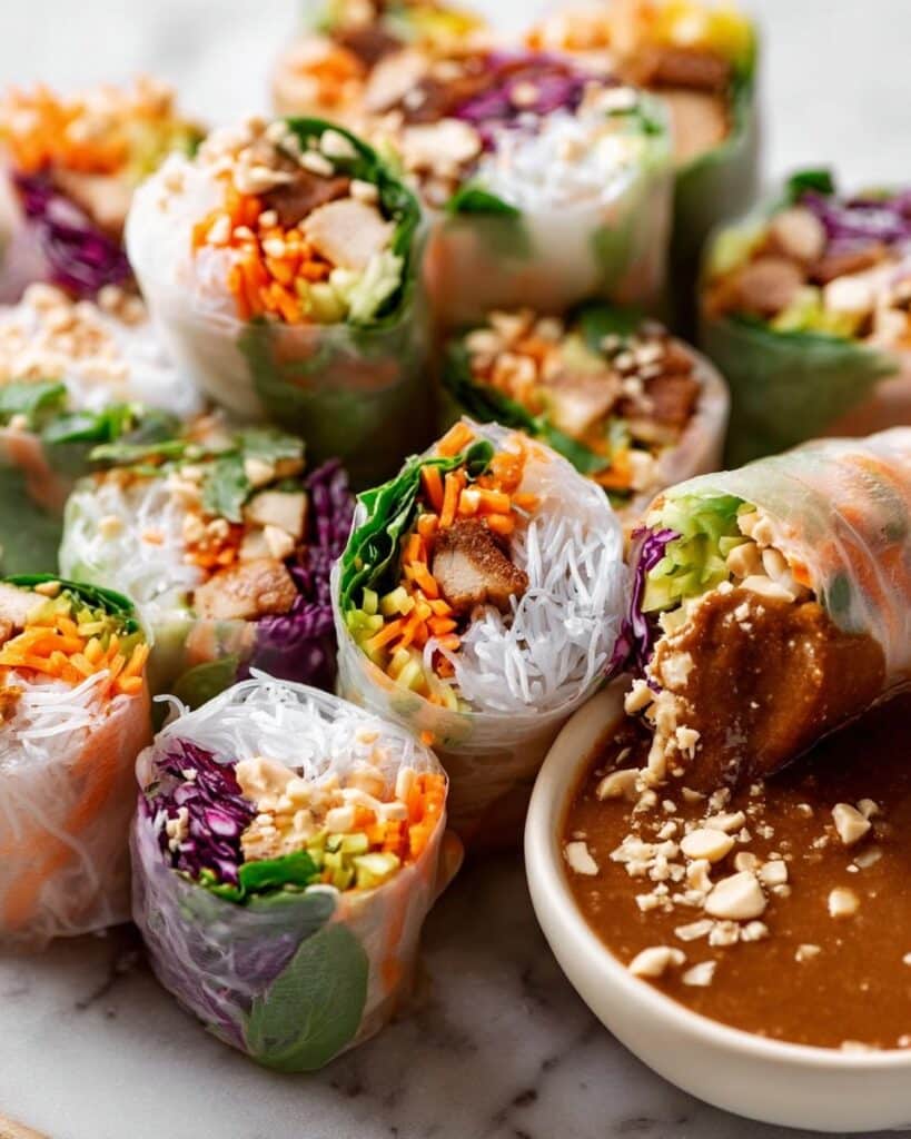 Lemongrass Chicken Rice Paper Rolls Recipe