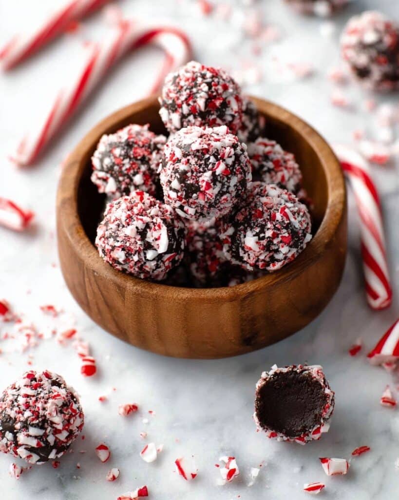 Chocolate Candy Cane Truffles Recipe