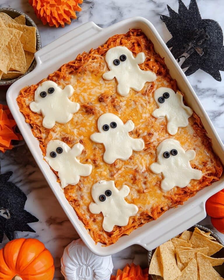 Halloween Buffalo Chicken Dip (Booffalo Dip) Recipe