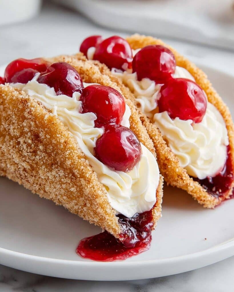 Cherry Cheesecake Tacos Recipe