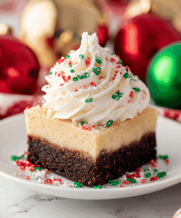 Eggnog Cheesecake Brownies Recipe