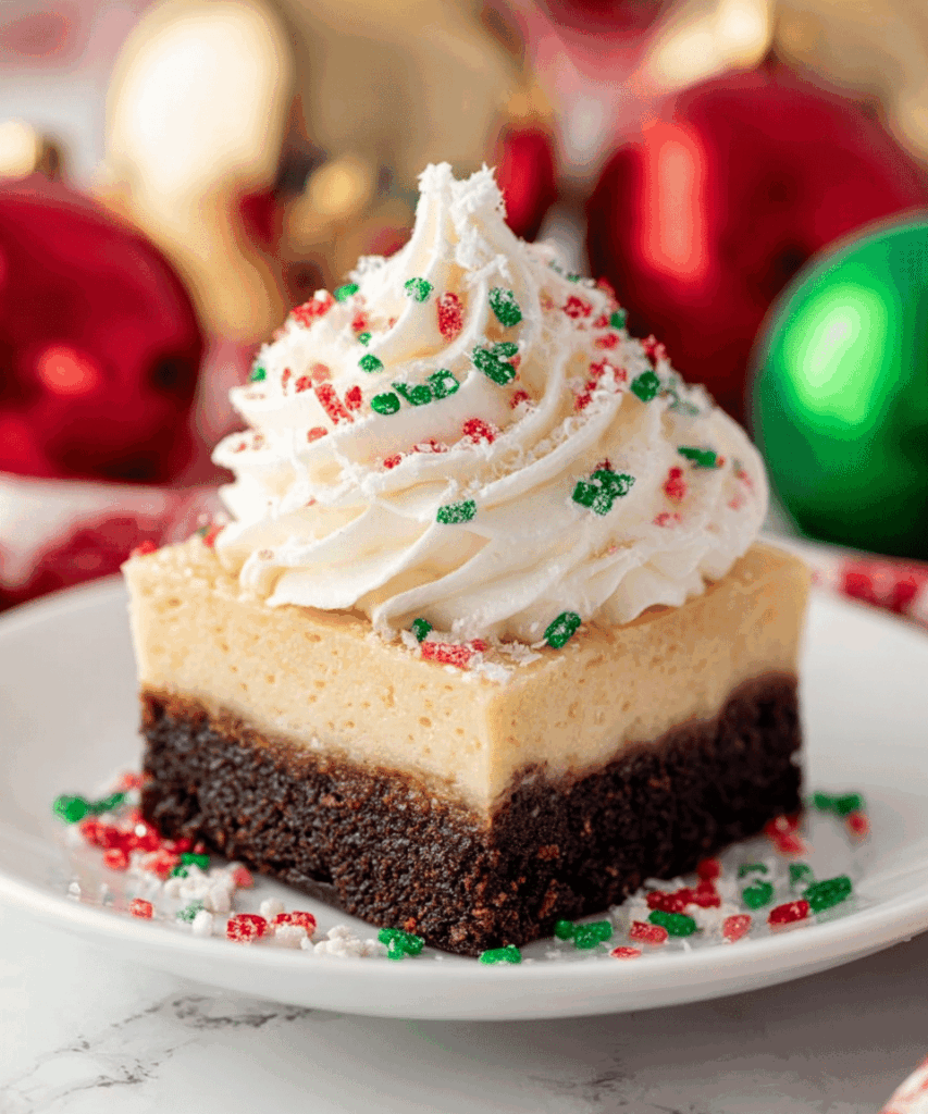 Eggnog Cheesecake Brownies Recipe