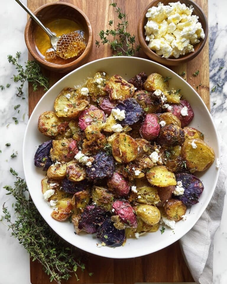 Crispy Smashed Potatoes with Feta, Salsa Verde, and Hot Chili Honey Recipe
