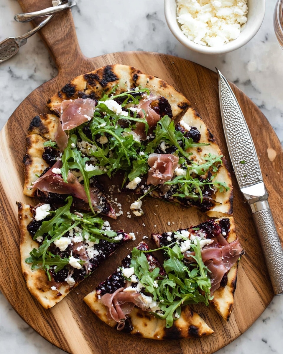Caramelized Onion, Feta & Serrano Ham Flatbread Recipe