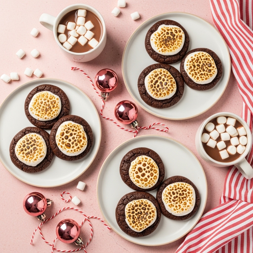 The image shows several round, golden cookies with small dark fruit pieces scattered inside them. There are three cookies on a white plate at the front, with one broken into pieces. Behind the plate is a rectangular wooden tray filled with more cookies, arranged in neat rows. To the right, dark tea is being poured into a white cup placed on a white saucer, which holds a partially eaten cookie. On the left, a small bowl filled with orange slices adds a bright touch. Everything is set on a white marbled surface with soft natural light highlighting the textures and colors clearly. photo taken with an iphone --ar 4:5 --v 7