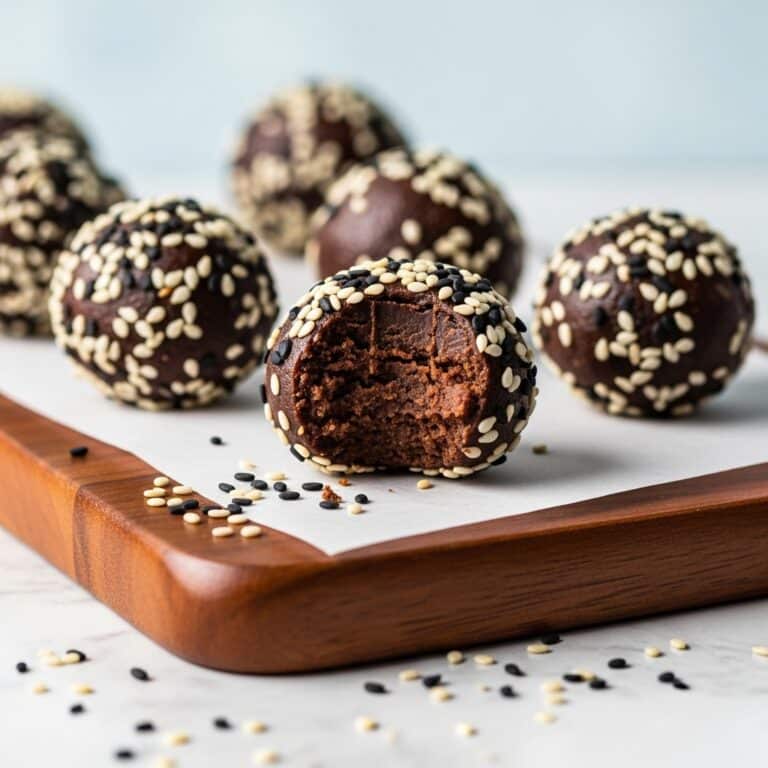 5-Ingredient Chocolate Tahini Truffles Recipe