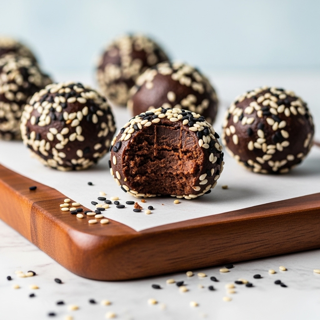 5-Ingredient Chocolate Tahini Truffles Recipe