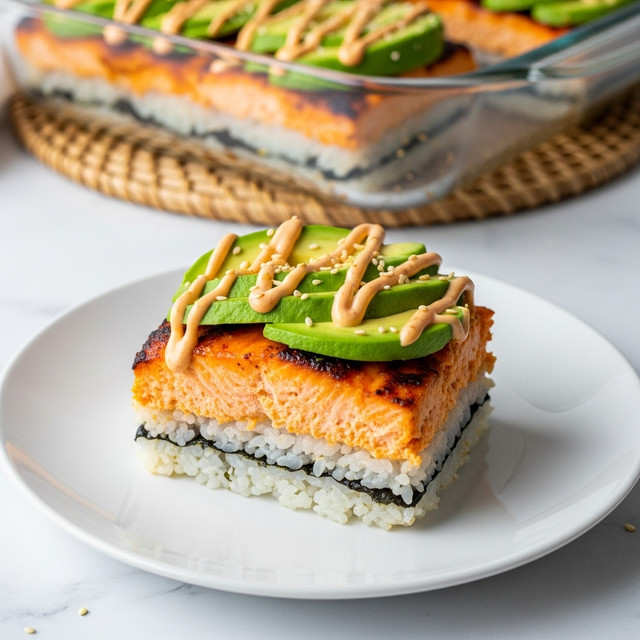 Spicy Salmon Sushi Bake Recipe