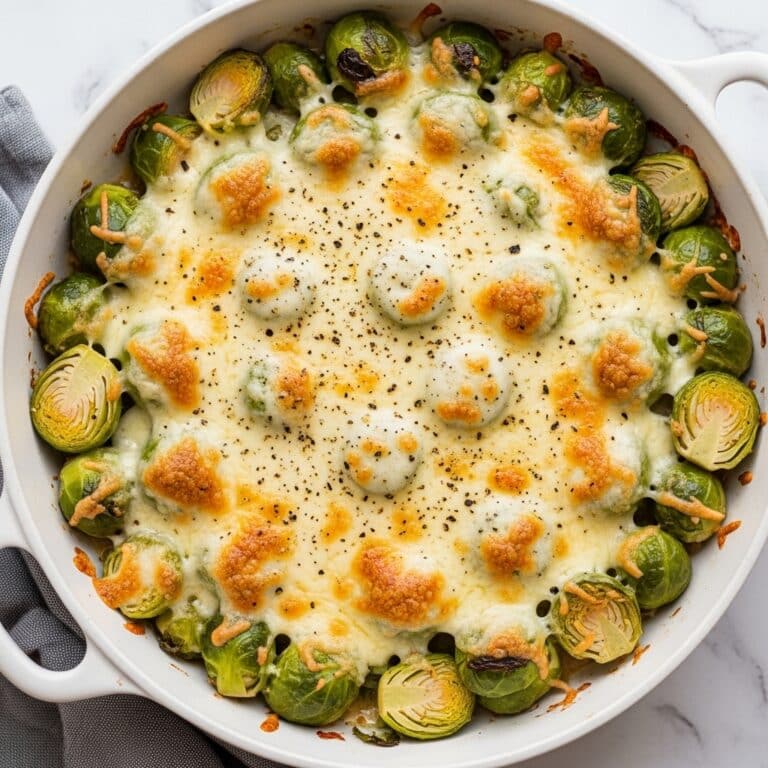 Garlicky Creamy Brussels Sprouts Au Gratin Recipe