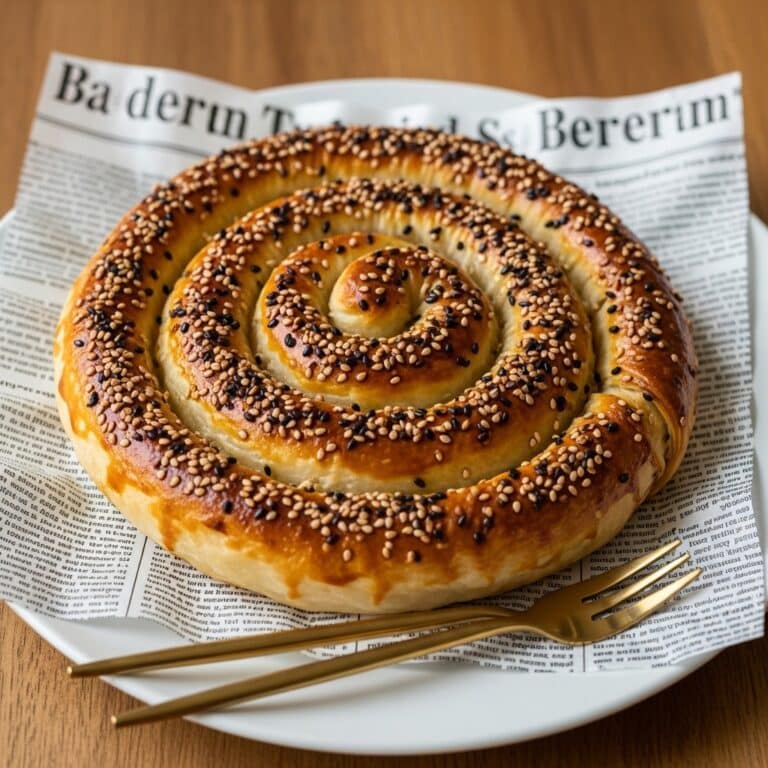 Rice Paper Feta Burek with Cheese and Sesame Seeds Recipe