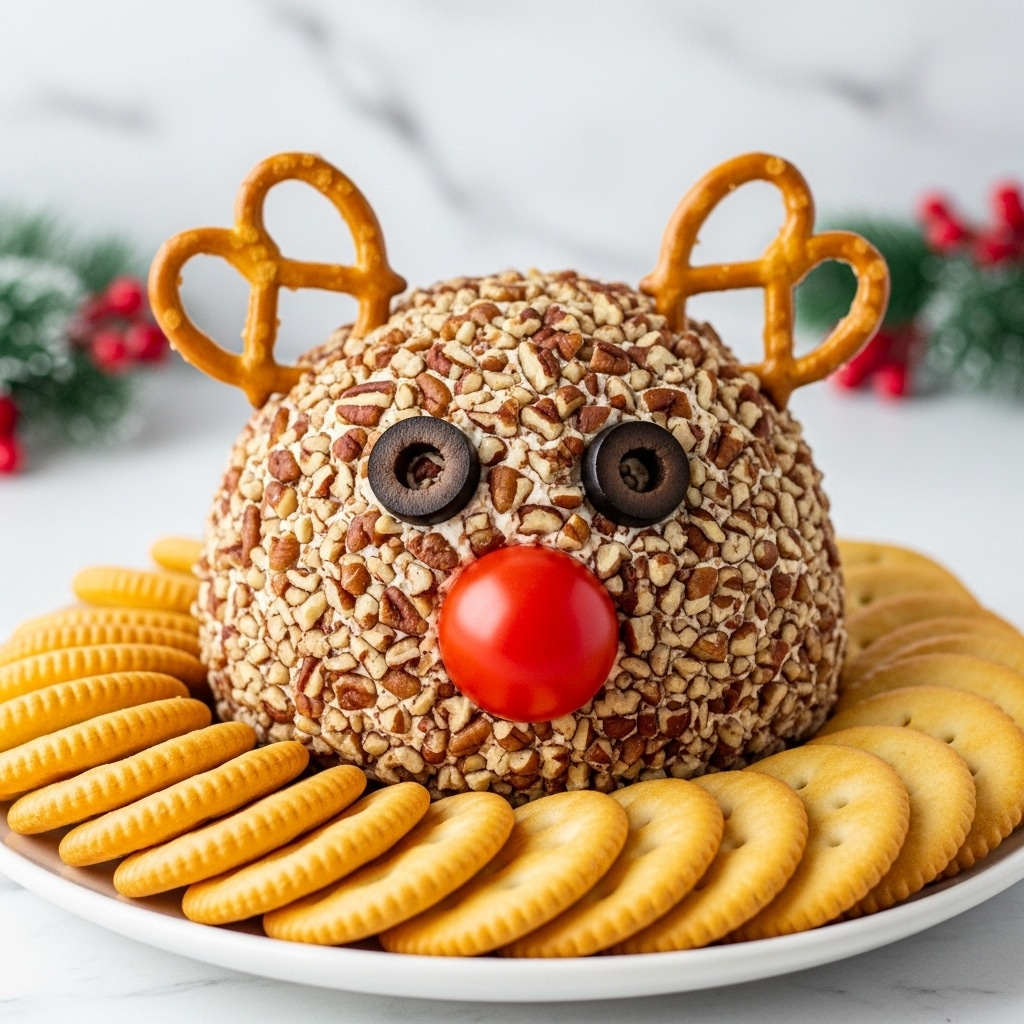 Rudolph Christmas Cheese Ball Recipe