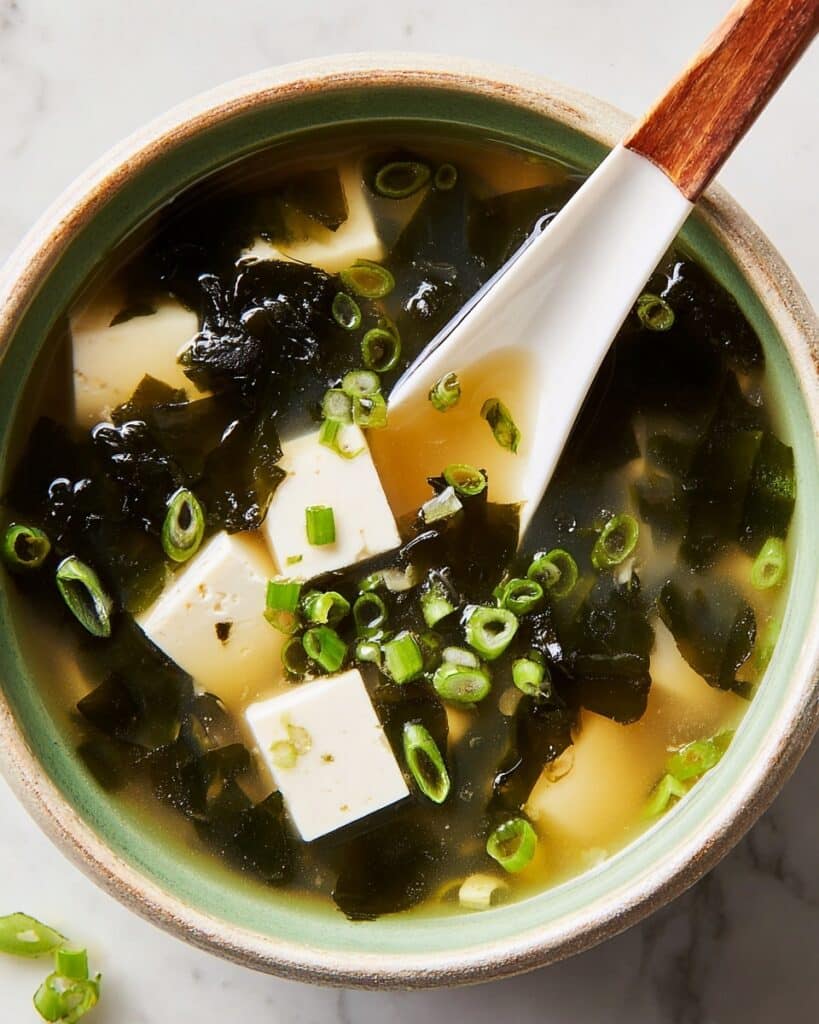Miso Soup with Kombu, Bonito Flakes, Wakame, and Silken Tofu Recipe