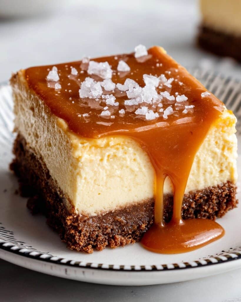 Salted Caramel Cheesecake Bars Recipe