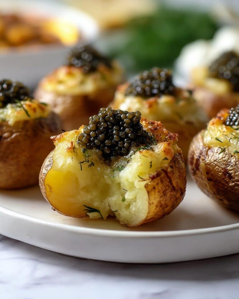 Twice-Baked Yukon Gold Potatoes with Brie, Chives, and Royal Ossetra Caviar Recipe