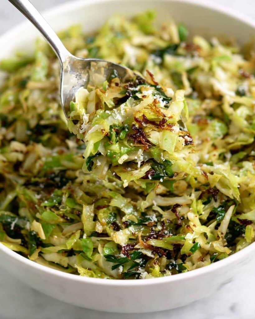 Keto Shredded Brussels Sprouts with Parmesan and Balsamic Recipe