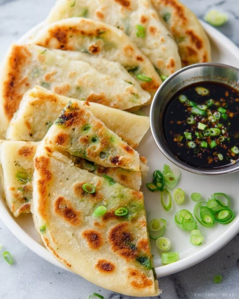 Scallion Pancakes with Dipping Sauce Recipe