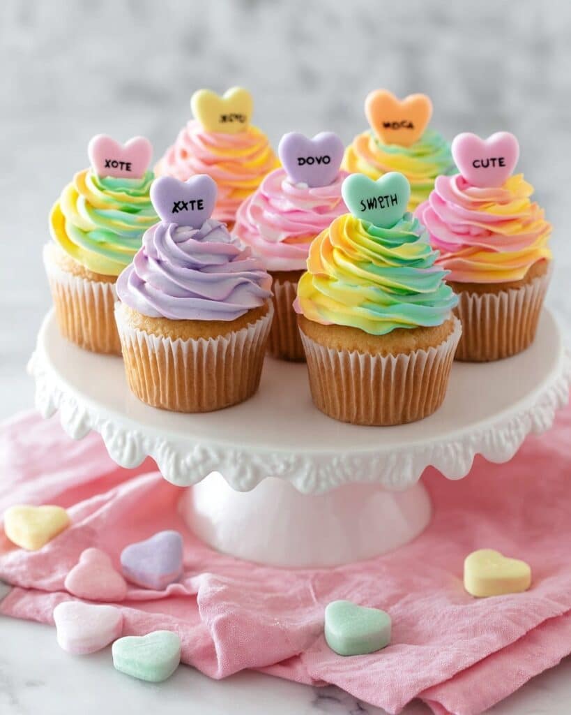 Conversation Heart Cupcakes Recipe