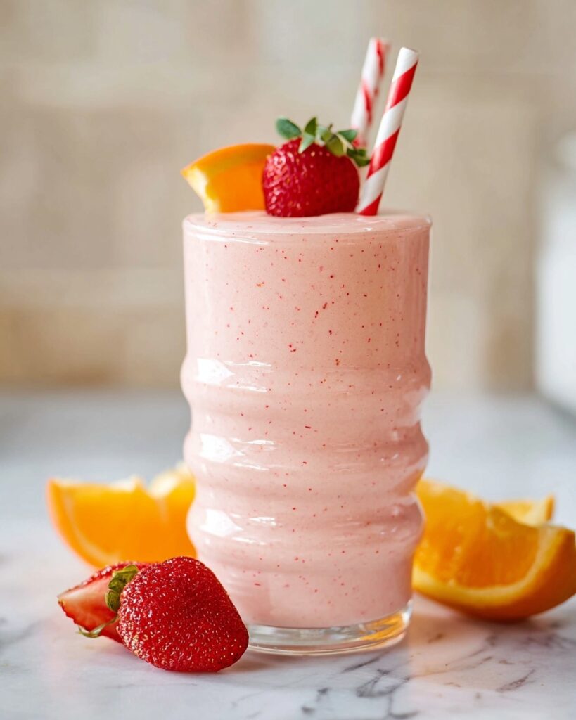 Banana Strawberry Orange Cottage Cheese Smoothie Recipe