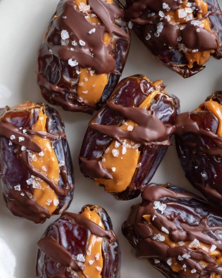 Peanut Butter Dark Chocolate Stuffed Dates Recipe