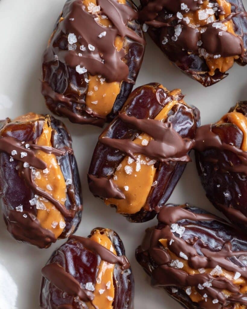 Peanut Butter Dark Chocolate Stuffed Dates Recipe