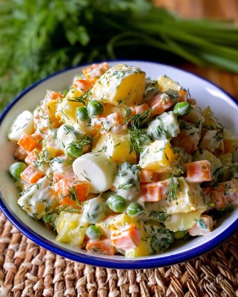 Russian Salad – Salad Olivier Recipe