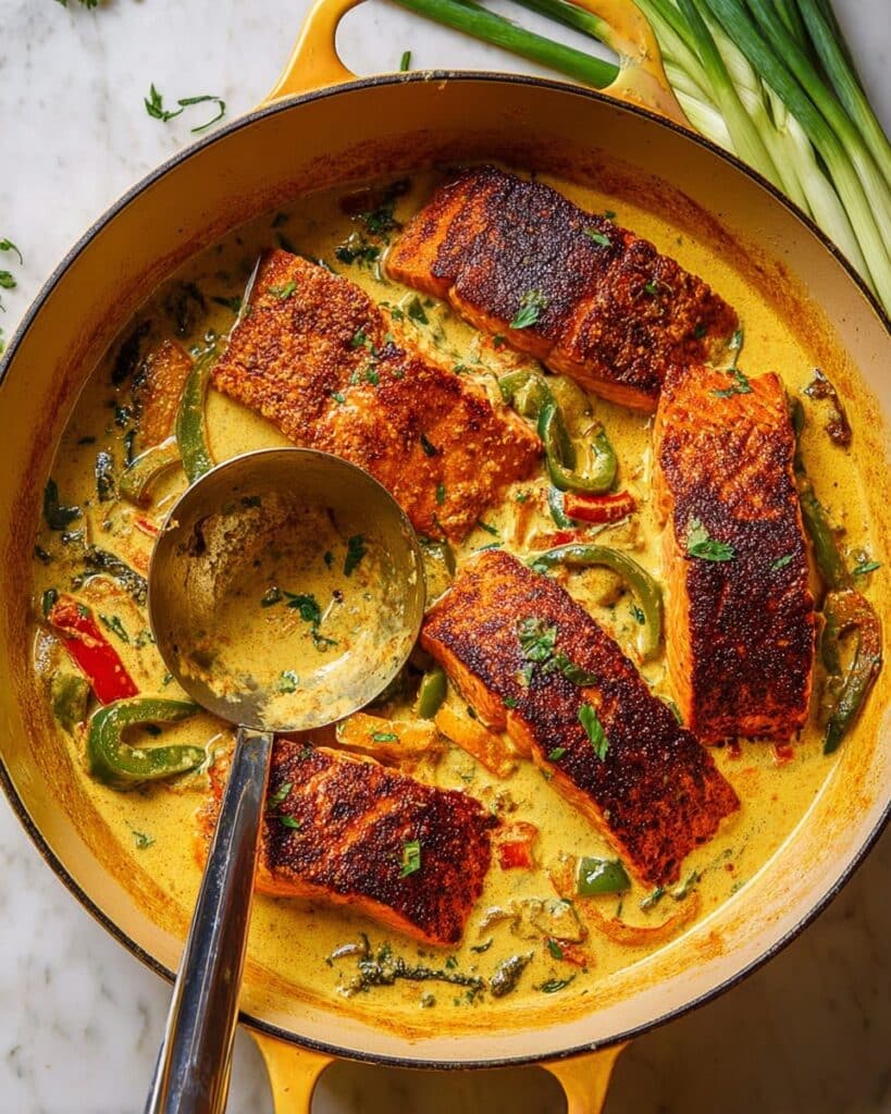 Caribbean-Style Coconut Curry Salmon Recipe