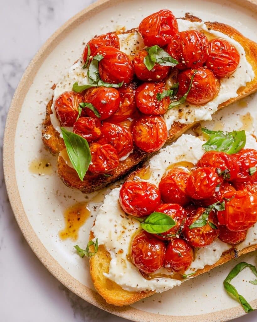 Whipped Ricotta Toast with Tomato Confit Recipe
