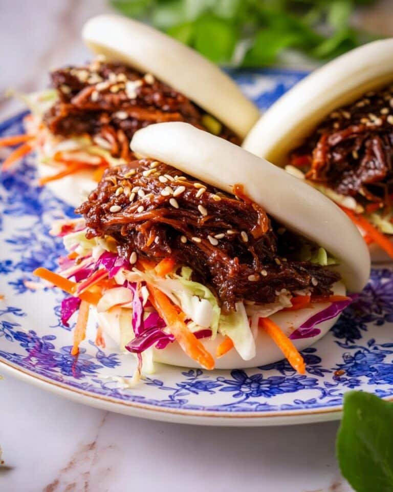 Sweet & Spicy Soy Braised Short Rib Steamed Buns (Bao) Recipe