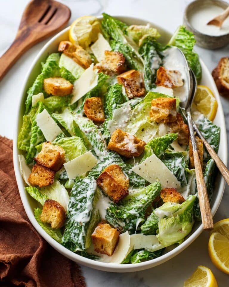 Easy Caesar Salad with Sourdough Croutons Recipe