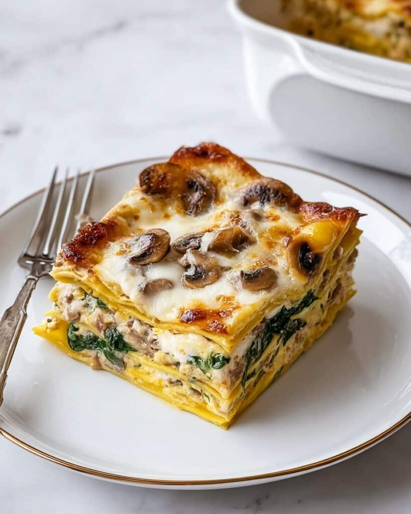 Invisible Butternut Squash Spinach Mushroom Lasagna (No Pasta) Recipe